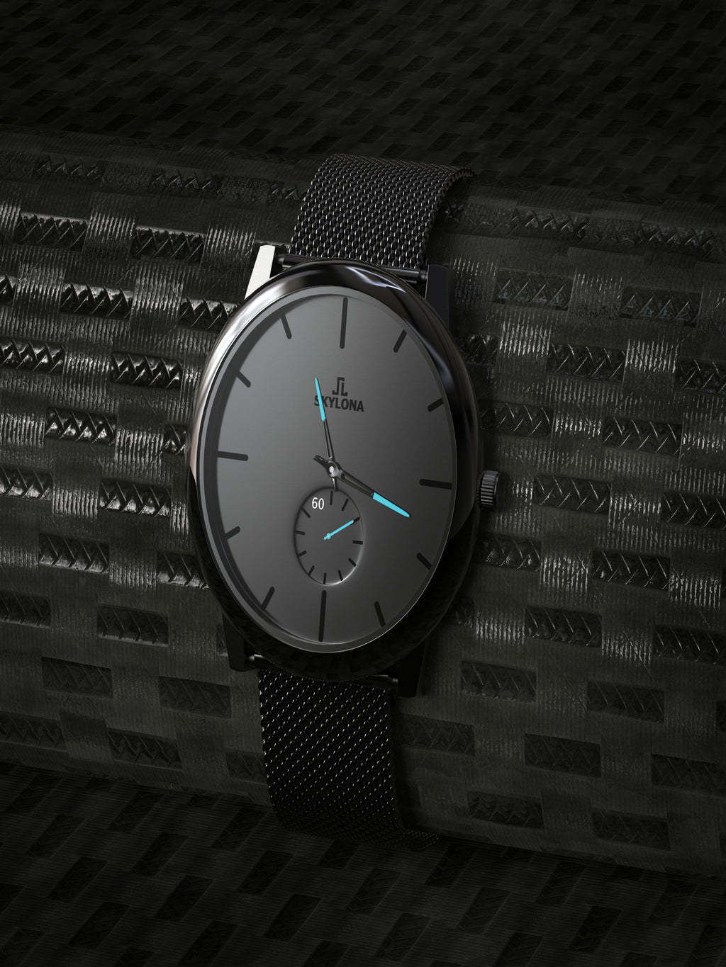 Skylona Minimalist Mesh Watch (Blue)