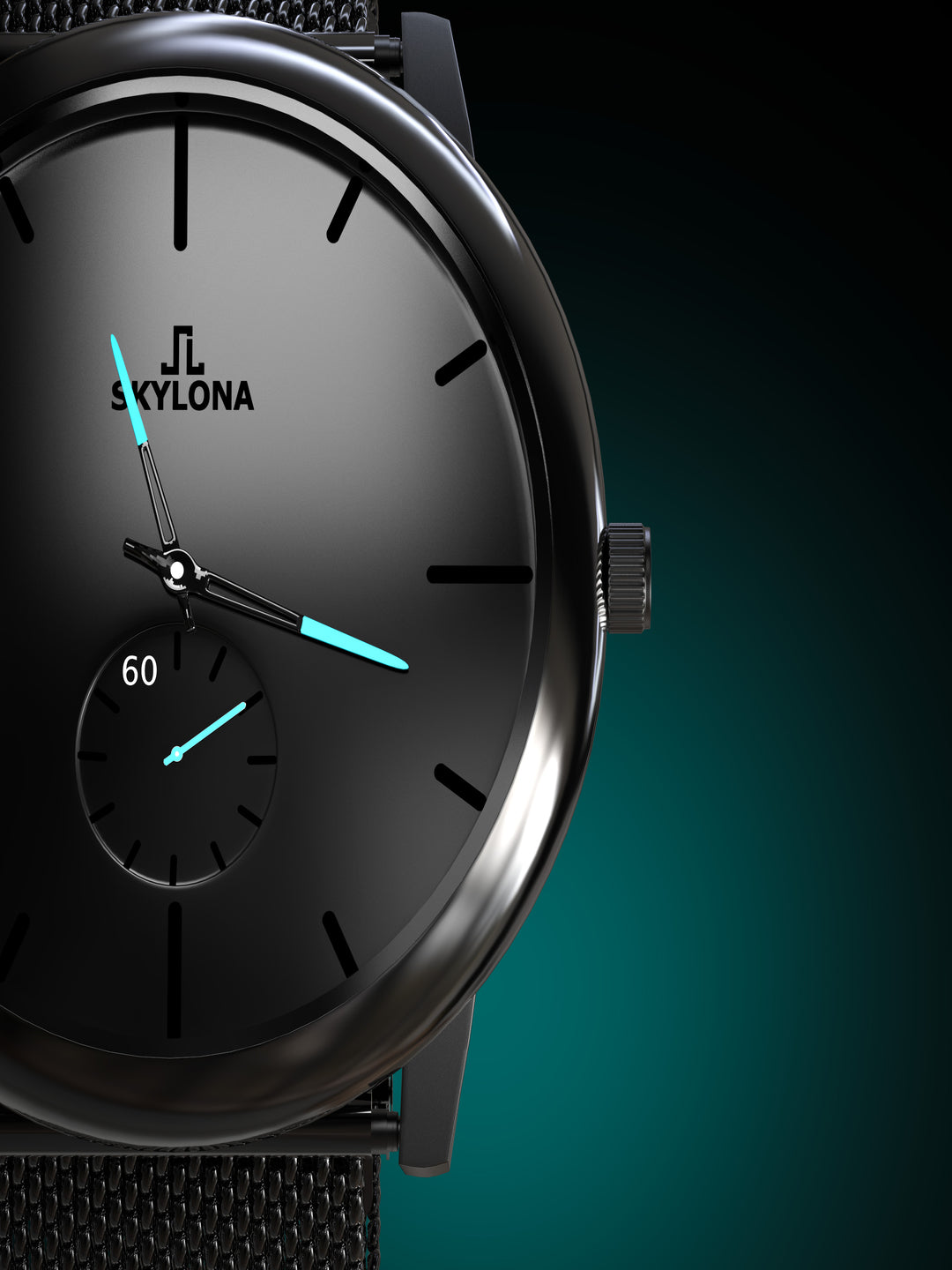 Skylona Minimalist Mesh Watch (Blue)