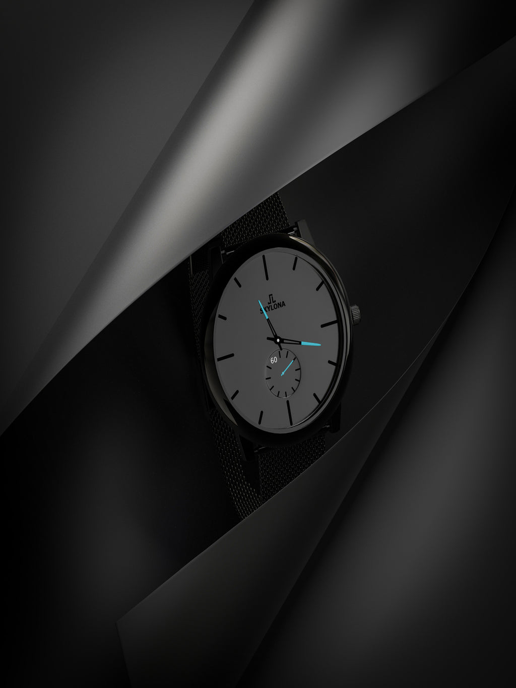 Skylona Minimalist Mesh Watch (Blue)