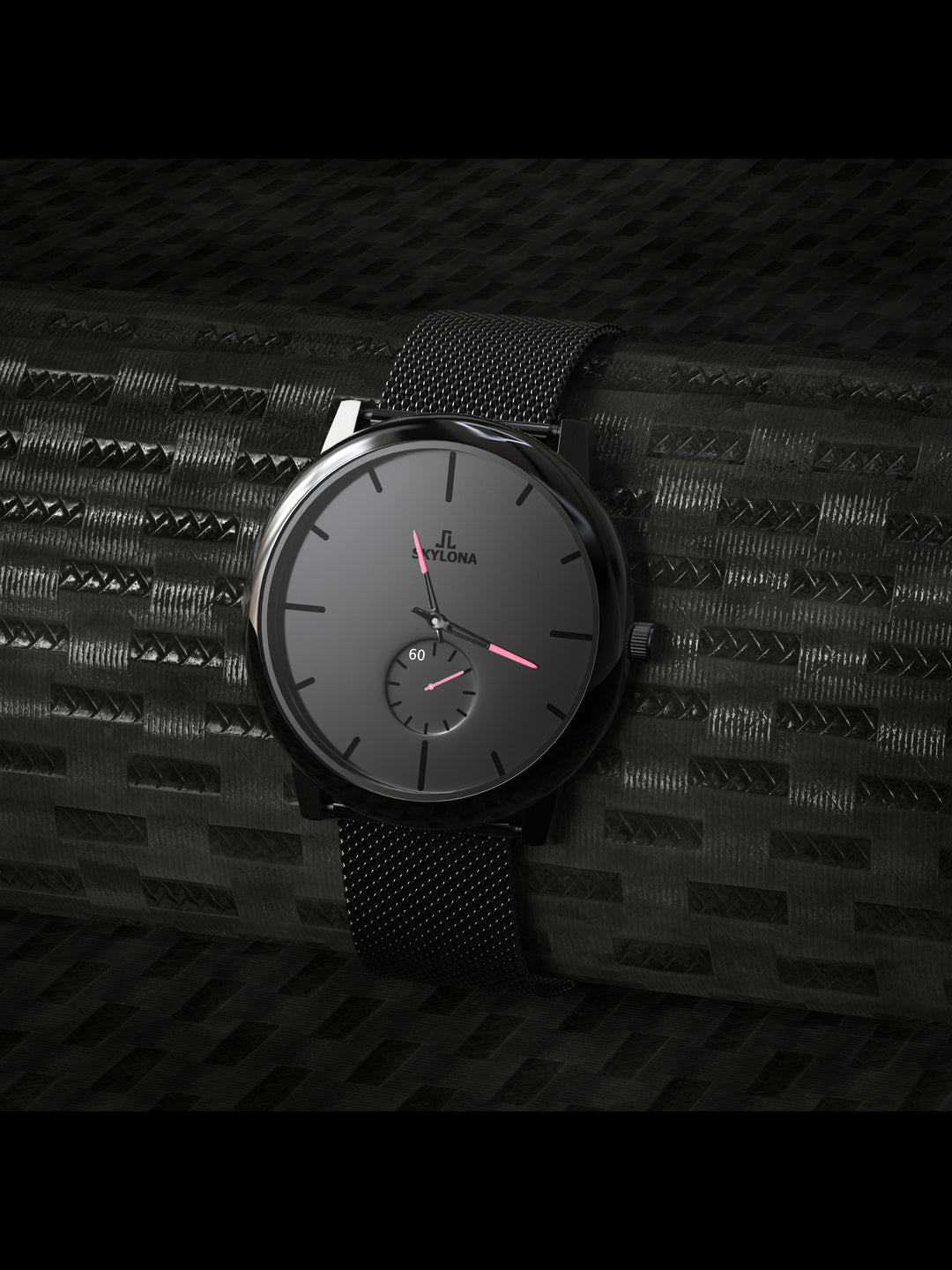 Skylona Minimalist Mesh Watch (Pink)