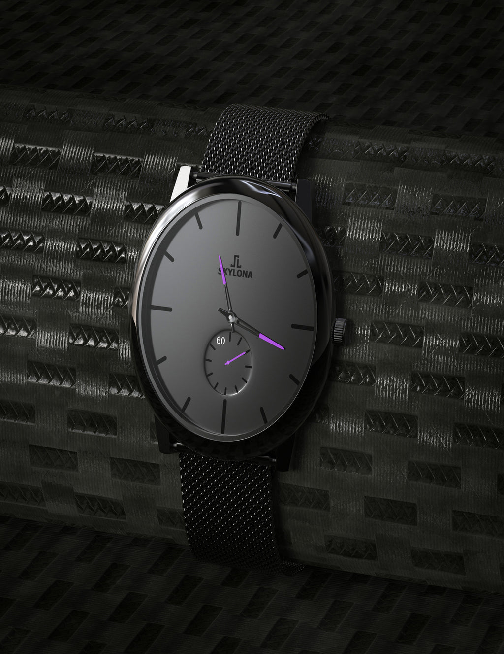 Skylona Minimalist Mesh Watch (Purple)