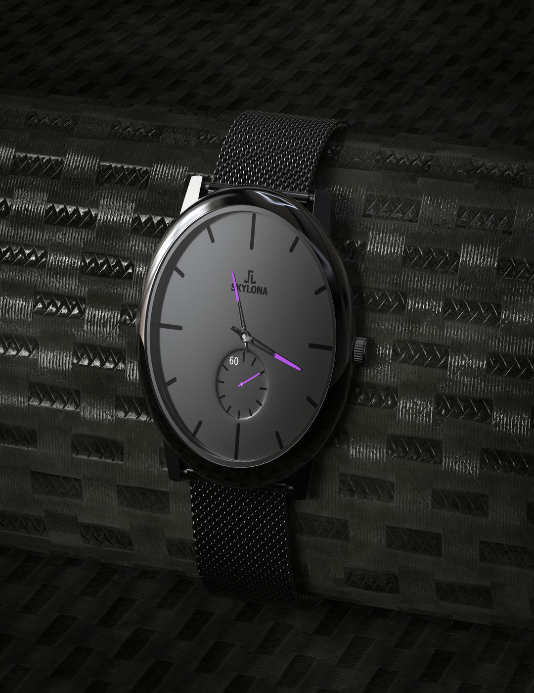 Skylona Minimalist Mesh Watch (Purple)
