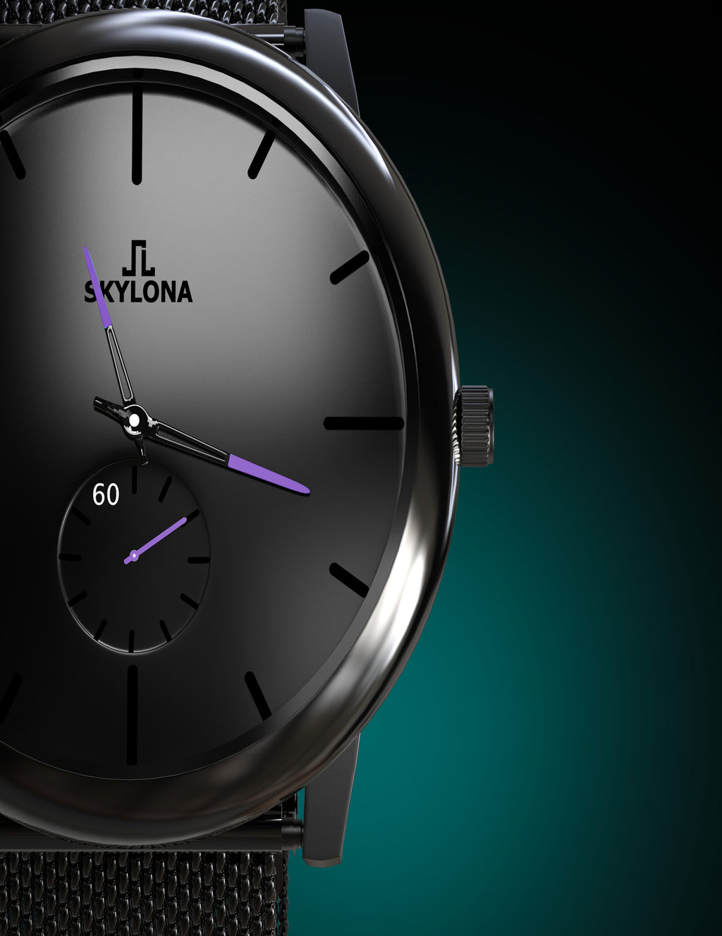 Skylona Minimalist Mesh Watch (Purple)