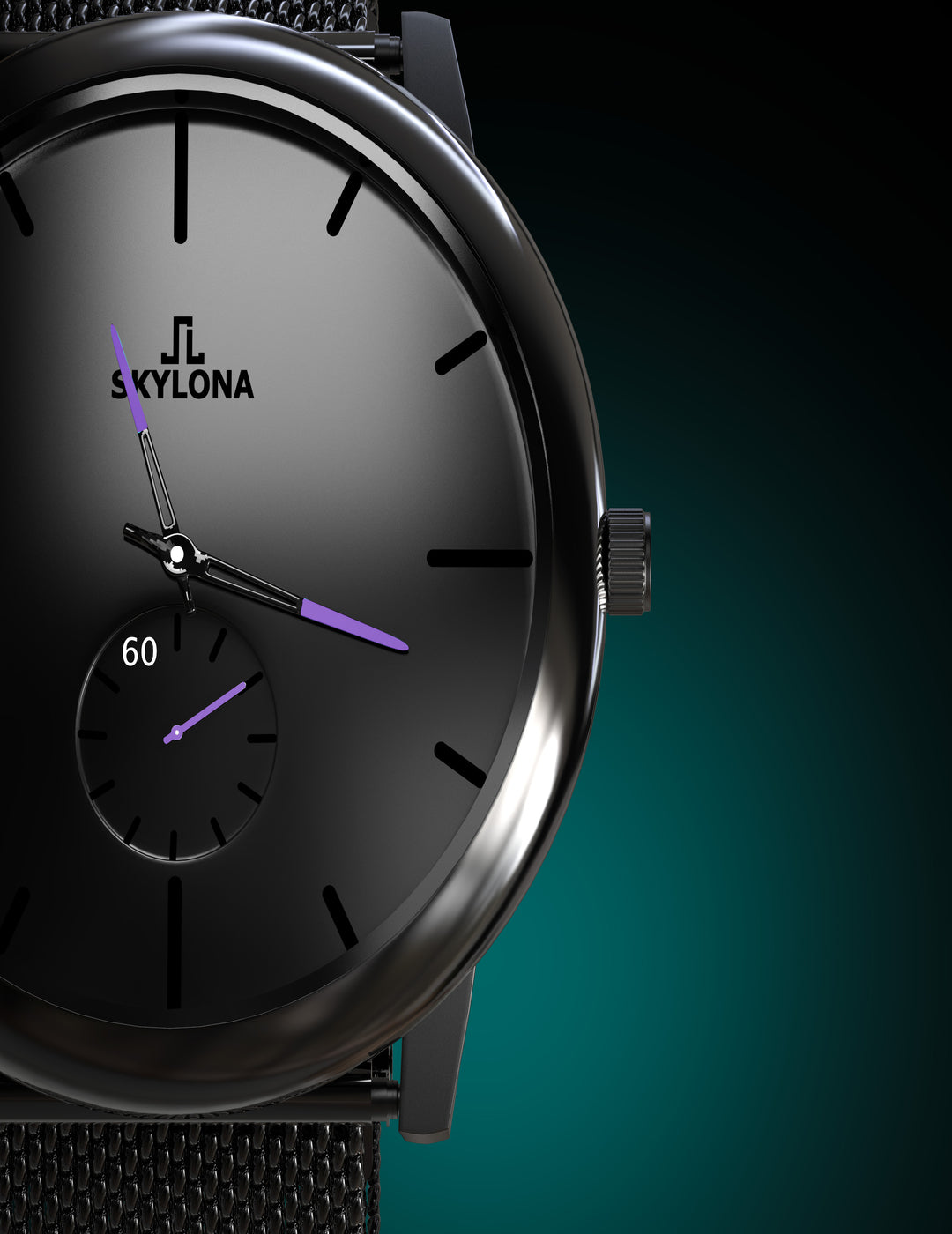 Skylona Minimalist Mesh Watch (Purple)