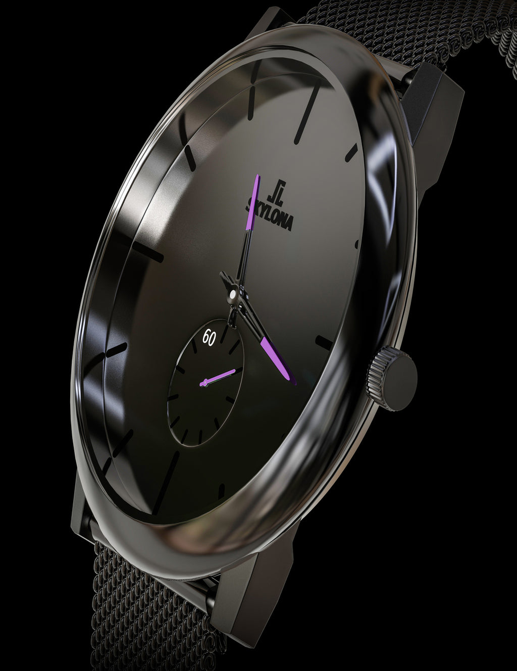 Skylona Minimalist Mesh Watch (Purple)