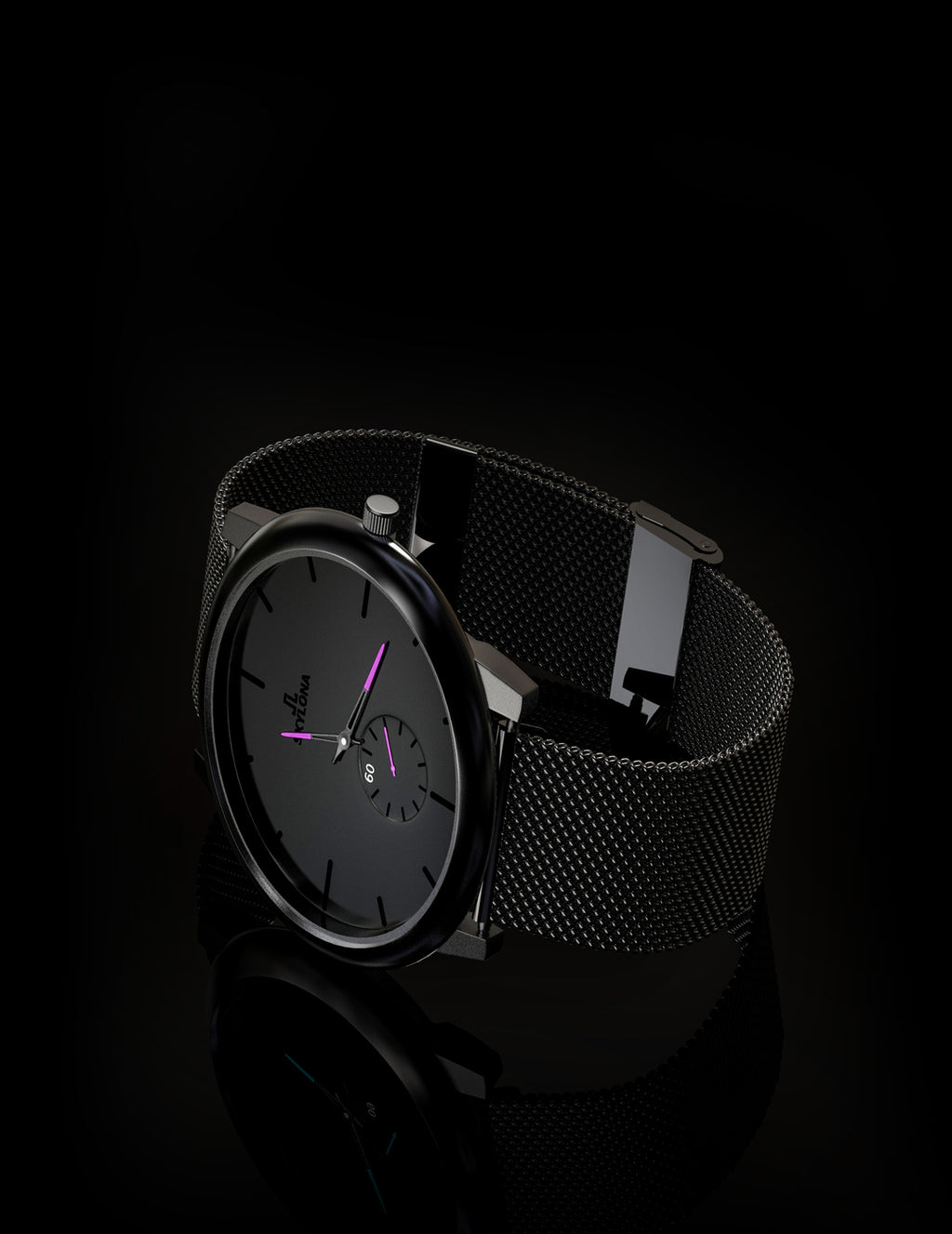 Skylona Minimalist Mesh Watch (Purple)