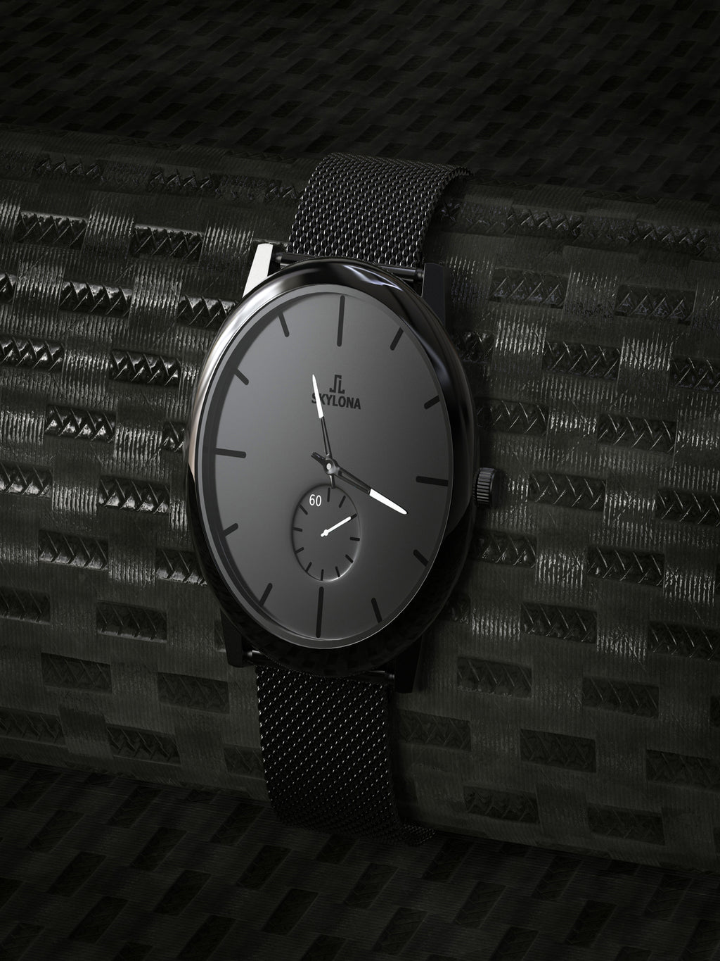 Skylona Minimalist Mesh Watch (White)