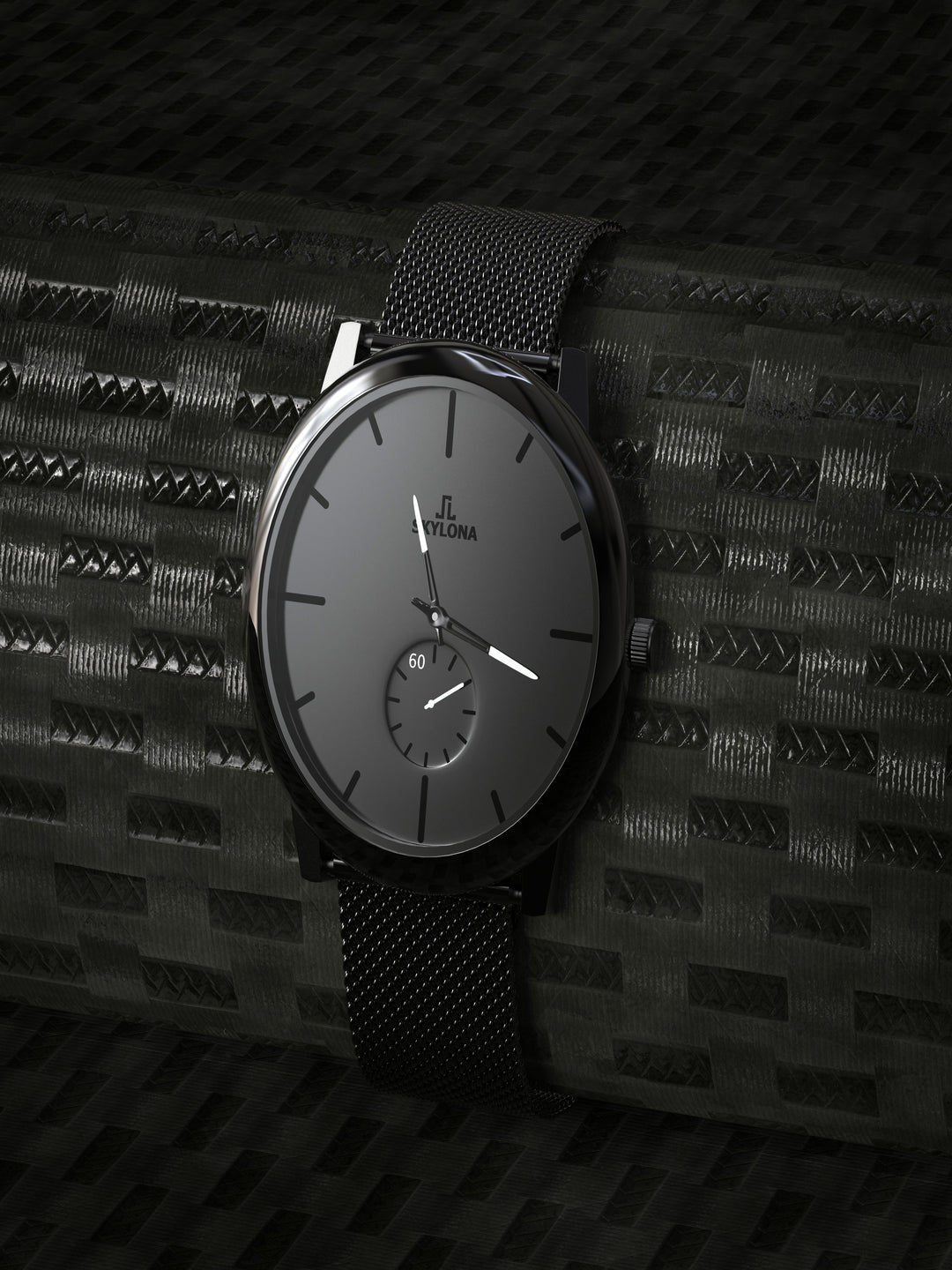 Skylona Minimalist Mesh Watch (White)