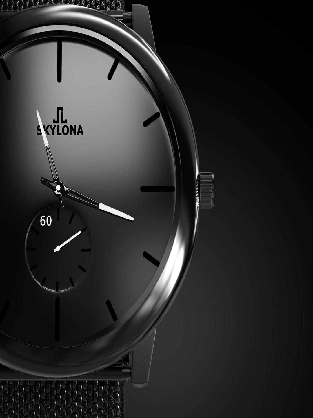 Skylona Minimalist Mesh Watch (White)
