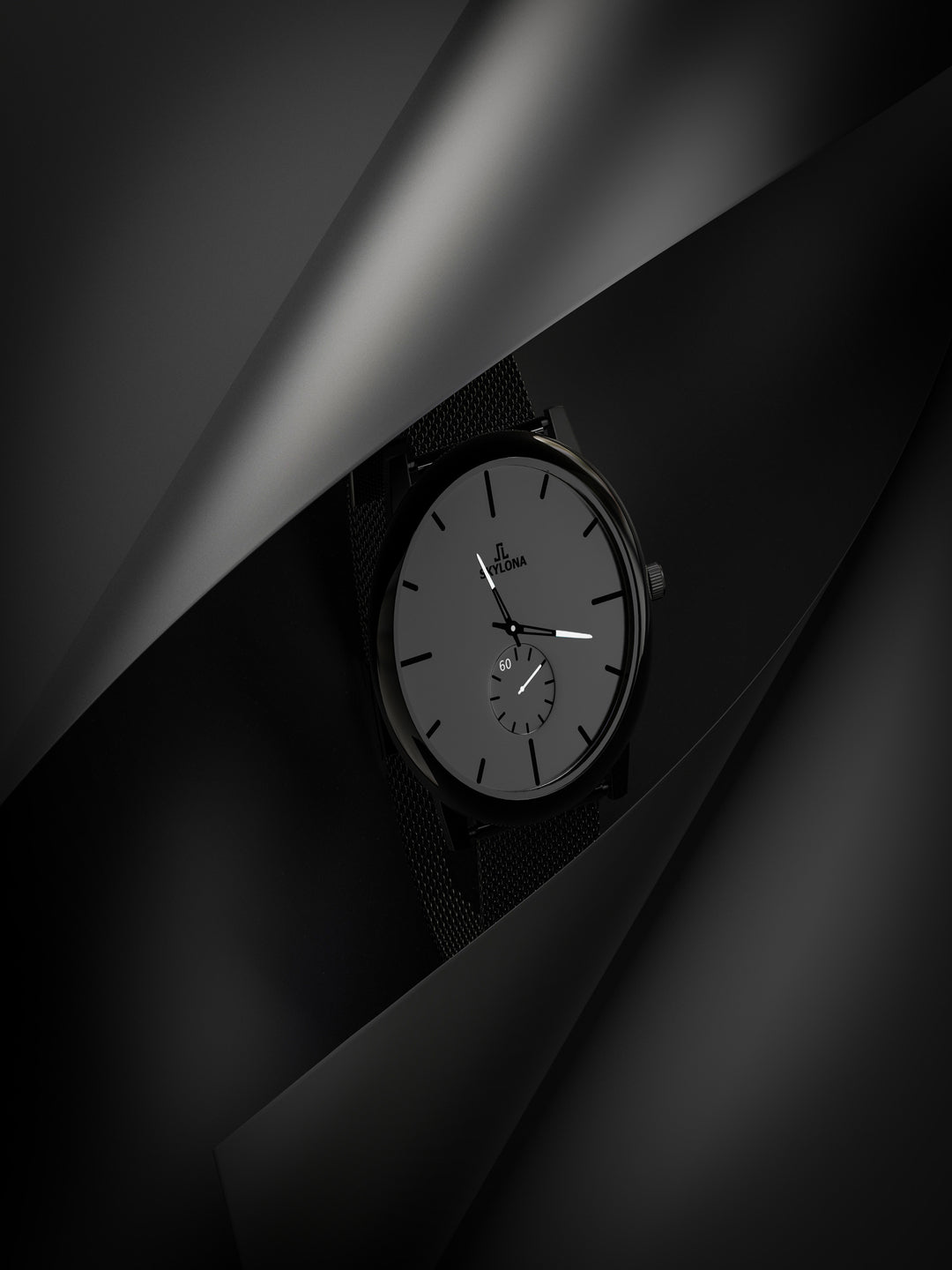 Skylona Minimalist Mesh Watch (White)