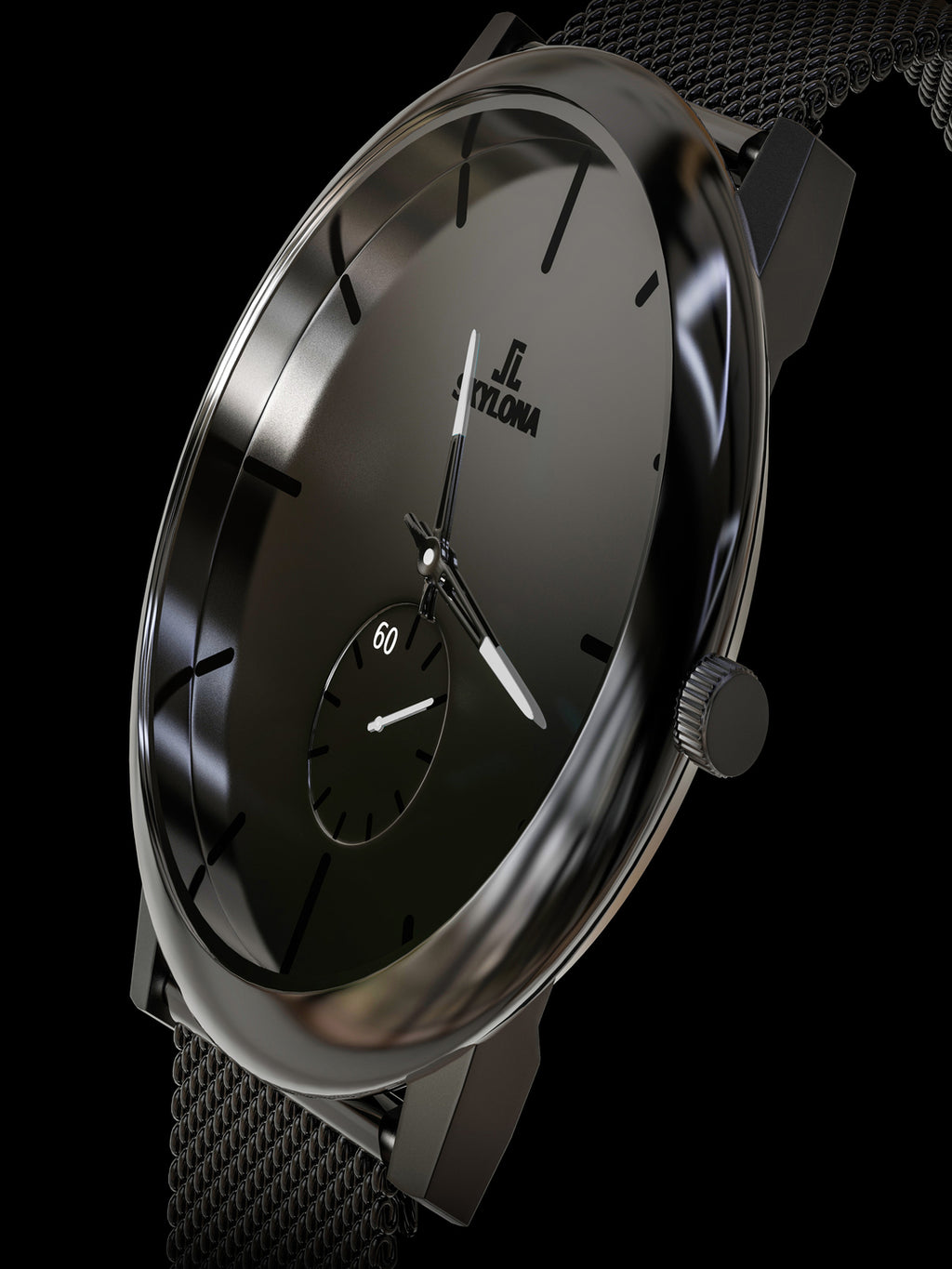 Skylona Minimalist Mesh Watch (White)