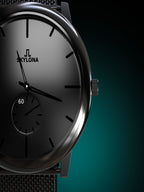 Skylona Minimalist Mesh Watch (Black)
